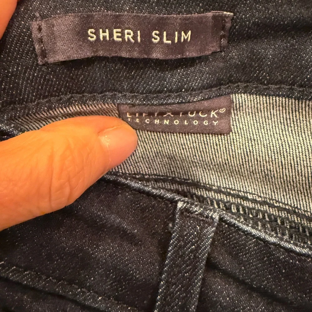 NYDJ Women’s Petite Sheri Slim Dark Indigo LiftXTuck Ankle Jeans sz 10P